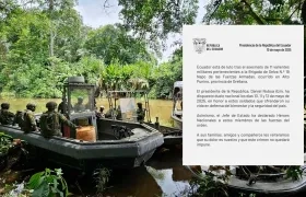 Fotografía del Ejército ecuatoriano / Declaración de duelo nacional.