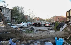 Daños por uno de los tornados en Estados Unidos.