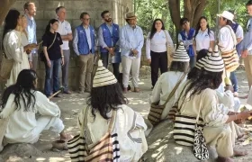 Delegación de la ONU en visita a pueblos indígenas en la Sierra Nevada de Santa Marta.