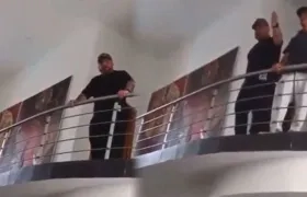 Momento del desalojo.