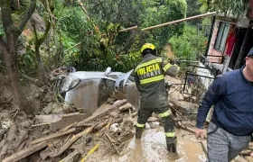 Desastres que dejó la avenida torrencial en la vereda Olivares, municipio de Itagüí.