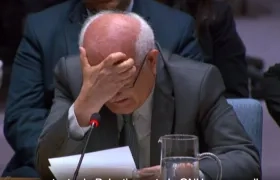 Representante de Palestina ante la ONU, Riyad Mansour. 