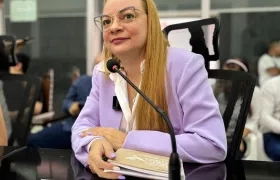 La diputada Alejandra Moreno.