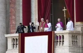 Papa León XIV en la basílica de San Pedro.