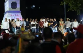 El Presidente Gustavo Petro esta noche en el Paseo Bolívar de Barranquilla. 
