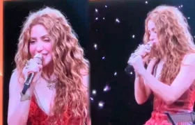 Shakira durante su concierto en la ciudad de Montreal, Canadá. 
