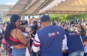 Funcionarios del Sisbén en jornadas institucionales. 