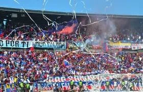 Barras del Unión Magdalena en el estadio Sierra Nevada de Santa Marta.