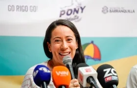 La antioqueña Mariana Pajón, triple medallista olímpica en el BMX.