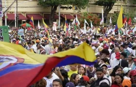 Aspecto del Paseo Bolívar con el cabildo popular.