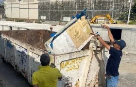 Aspecto de la jornada de limpieza.