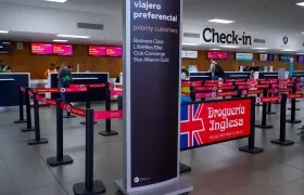 Zona de check-in del aeropuerto Internacional Ernesto Cortissoz.