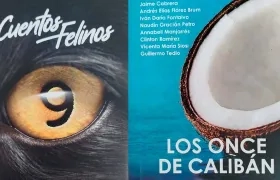Portadas de los libros “Cuentos felinos 9” y “Los once de Calibán”. 