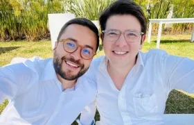 Concejal Andrés Barrios y senador Miguel Uribe