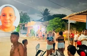 Ana Milena Barón Martínez y el lugar de los hechos.