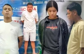 Los cuatro capturados por el crimen.