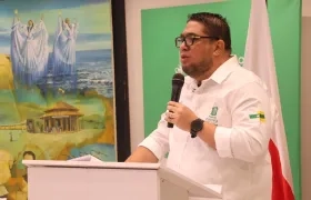 El Alcalde de Puerto Colombia, Plinio Cedeño.