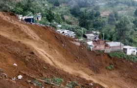 Lugar de la emergencia en el municipio de Bello. 