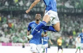 La celebración de Falcao García.