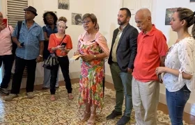 Reiner Rodríguez, director general de Egrem, y Jorge Rodríguez, productor general de la empresa de grabaciones, durante la instalación del Encuentro de Coleccionistas.