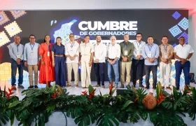 Los gobernadores durante su cumbre, en La Guajira. 