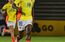 Linda Caicedo durante el amistoso contra México.