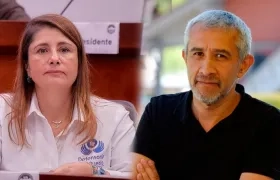 Defensora Iris Marín y Víctor De Currea. 