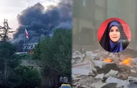 Imágenes del ataque a las instalaciones de la radiotelevisión pública iraní. 