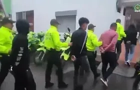 Imagen de la captura de los integrantes de ‘Los del Patio’. 