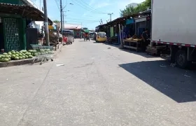 Fotografía de el sector de El Boliche, en el mercado de Barranquilla, tras las jornadas de limpieza. 