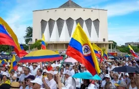 Marcha del silencio en la Plaza de la Paz.
