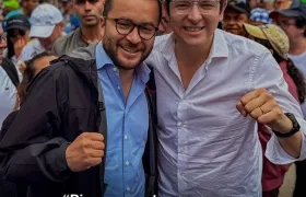 Concejal Andrés Barrios y senador Miguel Uribe