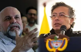 Salvatore Mancuso y el Presidente Gustavo Petro.