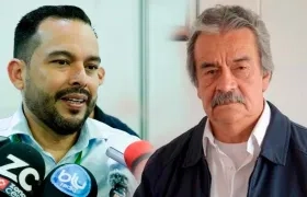 Edwin Palma, ministro de Minas; y Libardo Márquez, superintendente de Servicios Públicos