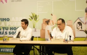 Juan Esteban Pérez, director de Corferias, y Jorge Segebre, directivo de Camacol Atlántico.