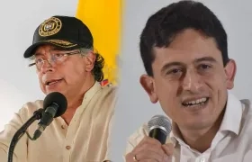 El Presidente Gustavo Petro y el exministro Luis Carlos Reyes.