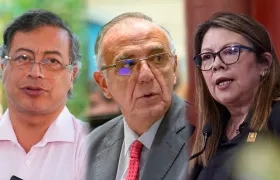 Gustavo Petro, Iván Velásquez y Luz Adriana Camargo.