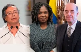 Presidente Gustavo Petro; Vicepresidenta Francia Márquez; Excanciller Álvaro Leyva.