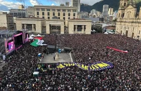Plaza de Bolívar durante el concierto.
