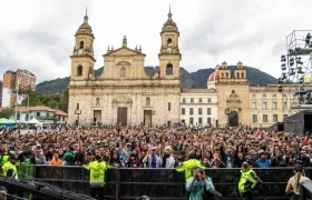 Así luce la Plaza de Bolívar previo al concierto. 