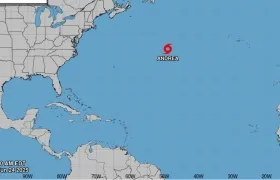 Lugar donde se encuentra ubicada la tormenta tropical 'Andrea'. 