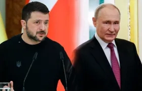 Volodímir Zelenski, presidente de Ucrania y Vladímir Putin, presidente de Rusia. 