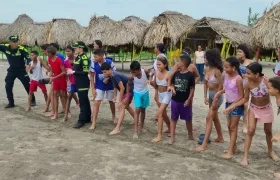 Los niños realizaron actividades lúdicas. 