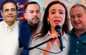 Carlos Diago, Edwin Palma, Diana Bustamante y Nelson Vásquez Torres.