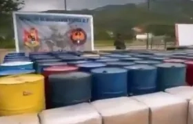 Químico para cocaína decomisado.