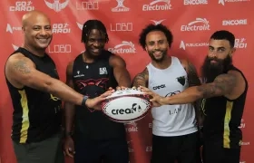 Grupo de participantes en el Creapro 7s de rugby en Barranquilla. 