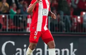 Luis Javier Suárez, delantero samario del Almería de España.