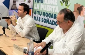 Juan Esteban Pérez, director Corferias Caribe, y Jorge Segebre, presidente Junta Directiva Camacol Atlántico.