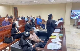 El pelotero Wander Franco durante la audiencia.  