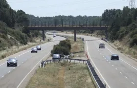Vista del lugar del accidente en el que el futbolista del Liverpool Diogo Jota, de 28 años, y su hermano André, de 26, fallecieran.